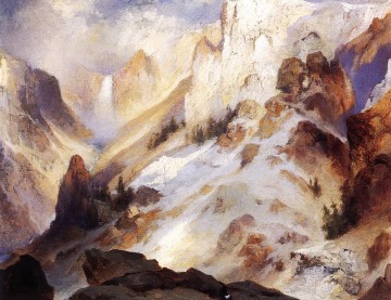 Tomás Morán Painting - Yellowstone Cañón Montañas Rocosas Escuela Thomas Moran